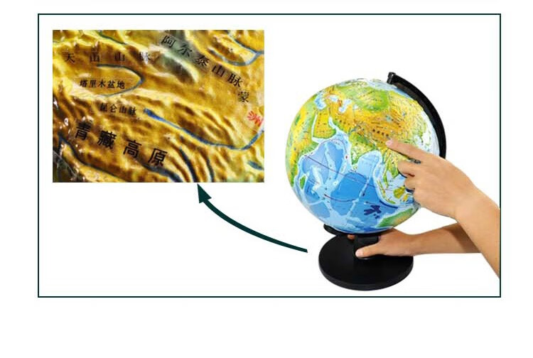 立体地形地球仪 地理教学的创新文具与演示利器